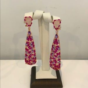 Sterling silver and gemstone earrings